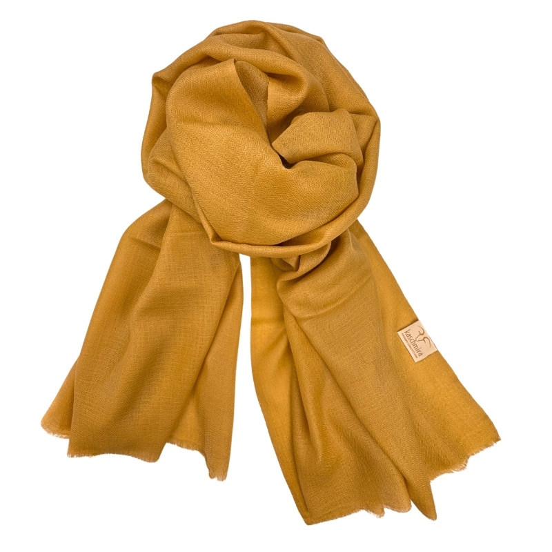 Merino Schal goldbraun