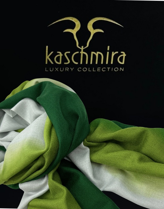 Toller Merino-Schal in grau grün 5